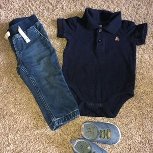 Baby Gap Boy 12-18m Polo Jeans Shoes